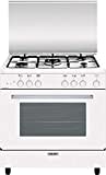 Cucina a Gas 5 Fuochi con Forno a Gas 80x50 colore Bianco