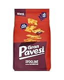 Gran Pavesi Cracker Le Sfogline Gusto Barbecue, Cotte al Forno, Snack Salato e Croccante, Senza Olio di Palma, Confezione da 6 Monoporzioni da 30g