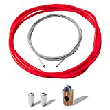 cyclingcolors cavo acceleratore universale moto ciclomotore con guaina serracavo compatibile con carburatore Dell'orto, Rosso