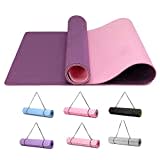 Good Nite Tappetino da Ginnastica da Yoga Tappetino Antiscivolo per Allenamento Sport Pilates con Tracolla 183 x 61 x 0,6 cm(Viola/Rosa)