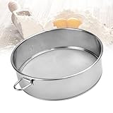 TANCUDER Setaccio per farina in acciaio inox da 30 cm, setaccio rotondo a rete, setaccio portatile, setaccio per glassa, zucchero, colino, setaccio da cucina a maglia fine, filtro in polvere con 60