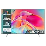 Hisense 43" QLED 4K 2023 43E77KQ, Smart TV VIDAA U6, Dolby Vision, HDR 10+, Game Mode PRO Plus, Alexa Built-in, VIDAA Voice, Tuner DVB-T2/S2 HEVC 10, lativù 4K