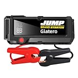 GIATERO Avviatore Starter Batteria Auto, 4000A Emergenza Jump Starter Auto Moto Portatile 12 Volt (Fino a 12L Gas o 10L Diesel) Torcia a LED,USB ricarica Smartphone