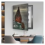 AFGZQ Quadro Elettrico Pittura Decorativa Copertura del Quadro Elettrico A Parete Casa Soggiorno Murale Moderno Semplice con Cornice(Black,40x60cm)