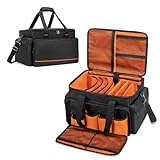 Trunab Borsa per Cavi DJ con Divisori Regolabili, Custodia per Laptop da 15,6'', Borsa Organizer da Viaggio per Concerti da Musicisti Adatta per Attrezzatura DJ, Attrezzatura Musicale e Accessori