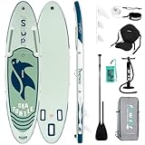 FunWater Stand Up Paddle Board Gonfiabile Ultraleggero, Tavola Paddel 320x84x15 cm, Accessori Completi, Pagaia Regolabile, Pompa, Zaino da Viaggio, Borsa Impermeabile, Portata Fino a 150 kg