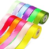 Dooozy Nastro di Raso, 12 Colori 25mm 10m Nastro Regalo in Tessuto Nastro Satinato per Confezioni Regalo, Evento Festivo, Decor di Nozze, Bomboniere, Regali Decor