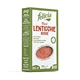 Felicia, Risoni di Lenticchie Rosse, Pasta Biologica Ricca di Proteine, di Fibre e Sali Minerali, Alto Contenuto di Fosforo, Ferro e Zinco, Vegan, Confezione da 250 g