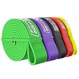 POWER GUIDANCE Set di 5 bande elastiche fitness, Elastico Fitness per Trazioni, Bande Elastici Fitness con Borsa, Bande Elastiche di Resistenza, Resistance Bands per Calisthenics, Freeletics