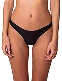 RELLECIGA Moda Mare Donna Brasiliano Slip Bikini Bottom Nero S