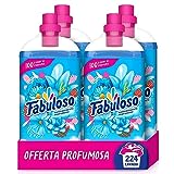 Fabuloso Ammorbidente Concentrato Profumato Fresco Mattino 4x1,25L | Bucato Morbido e Profumato per Settimane* | Fragranza Attivata dal Movimento | Rende i Capi Più Facili da Stirare** | 224 Lavaggi