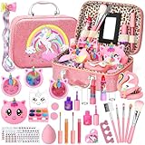 Aureyung Trucchi Bambina, Lavabile Kit Trucchi Bambina, Trousse Trucchi Bambina, Giocattoli Trucchi Bambina Giochi Bambino 3 4 5 6 7 8 9 10 Anni, Regali Natale Bambina 3-12 Anni