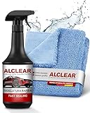 ALCLEAR International 71100SV Cera per Auto a Presa Rapida, 1 litro, con Panno in Microfibra per Auto, per la Pulizia e la Cura di Auto, Moto e Bici