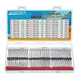 AUKENIEN 1W Diodi Zener 30 Valore Diodo Assortimento Kit 3V 3,3V 3,6V 3,9V 4,3V 4,7V 5,1V 5,6V 6,2V 6,8V 7,5V 8,2V 9,1V 10V 11V 12V 13V 15V 16V 18V 20V 22V 24V 27V 30V 33V 36V 39V 43V 47V