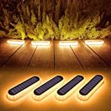 Lacasa Luci Solari Esterno Terra, 4 Pezzi Lampade Solari da Giardino Bianco Caldo 2700K 40LM Luce Solare LED Esterno, Auto On/Off, IP68 Impermeabile Luci per Sentieri Passo Vialetto Scale