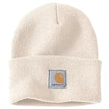 Carhartt Berretto A Maglia Con Risvolto, Unisex - Adulto, Bianco (Inverno), Taglia unica