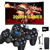 Console da gioco retrò 20000+ gioco Plug and Play Game Stick console videogiochi con 2 gamepad wireless Bluetooth 4K HDMI 64GB TV Stick per adulti e bambini