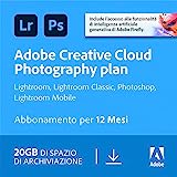 Adobe Creative Cloud Photography Plan with 20GB|1 Anno|PC/Mac|Download Digitale