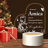 HooJtny Regalo Amica Natale Originale, Regalo Amica Speciale Compleanno, Luce notturna a LED, Regali di Amicizia per le Donne e gli Amici