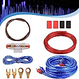 Set di Cavi per Amplificatori per Auto, 800W 8GA Kit Completo Audio Auto, Kit Amplificatori di Potenza Audio per Auto, Cavi per Amplificatore Cablaggio Subwoofer Audio AMP RCA per Auto (5m)