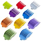 Pettini per Tagliacapelli 10 colori per professionale Trimmer/Clipper Guide di taglio codificate/pettini 45.5 x 38.5mm Compatibile con Wahl Tagliacapelli