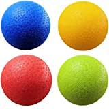 AppleRound Dodgeball - Palline per parco giochi, 21,6 cm, confezione da 4 palline con 1 pompa, dimensioni ufficiali per Dodge Ball, pallamano, campi e scuole (4 palline e 1 pompa)