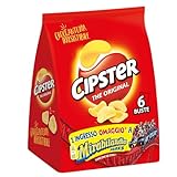 Cipster the Original, Chips di Patate Croccanti, Gusto Leggero e Forma Iconica, 132g (multipack 6 bustine da 22g)