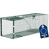 ITA Trappola per Animali Vivi 5002IT - 90x30x30 cm - per Ratti, Nutrie, Talpe, Topi - 1 Porta, Resistente agli Agenti Atmosferici, Riutilizzabile, Montata