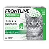 FRONTLINE Combo, 6 Pipette, Antiparassitario per Gatti, Gattini e Furetti di Lunga Durata, Protegge da Pulci, Zecche, Uova, Larve e Anche la Casa, Antipulci In Confezione da 6 Pipette da 0.5 ml