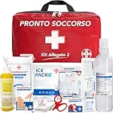 AIESI® Cassetta medica di pronto soccorso (Borsa) con ALLEGATO 2 per aziende meno 3 dipendenti, Conforme DM388/DL81, Made in Italy