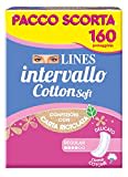 LINES INTERVALLO COTTON SOFT Disteso, PACCO SCORTA, Confezione da 160 Proteggislip