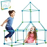 140 PCS Kit di costruzione del forte per bambini Gioco Costruzioni Castelli Tenda Razzo Torre Fai da Te 3D Puzzle Blocchi Bastoni Giocattoli Educativi Regalo Natale per Bambini Ragazzi